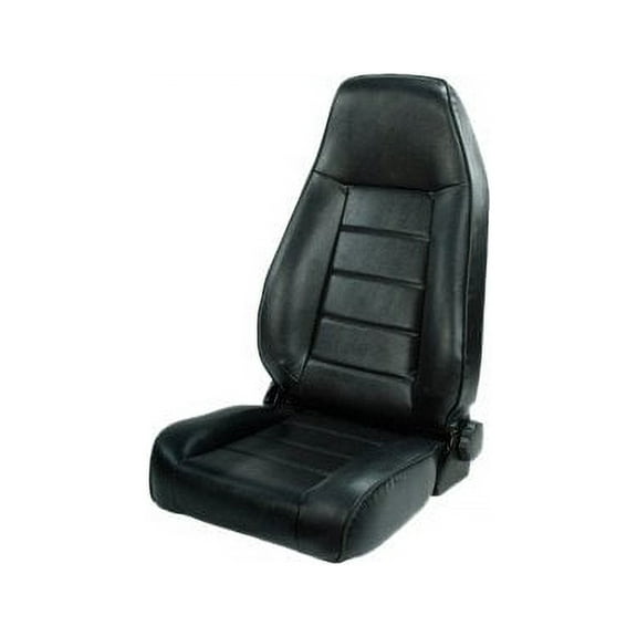 Rugged Ridge by RealTruck Seat for Jeep CJ/Wrangler YJ/TJ | Front, High-Back, Reclinable, Black | 13402.01 | Compatible with 1976-2002 Jeep CJ & Wrangler YJ/TJ