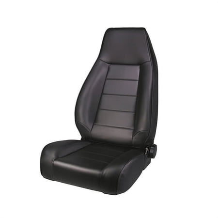 Rugged Ridge by RealTruck Seat for Jeep CJ/Wrangler YJ/TJ | Front, High-Back, Reclinable, Black Denim | 13402.15 | Compatible with 1976-2002 Jeep CJ & Wrangler YJ/TJ
