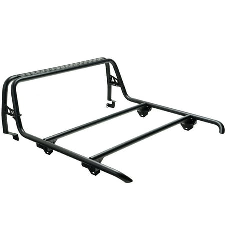 Rugged Ridge by RealTruck Sport Bed Rack for Gladiator JT | Textured Black, 37 Slotted Holes, Cargo Anchor Points | 11703.51 | Compatible with 2020-2024 Jeep Gladiator JT