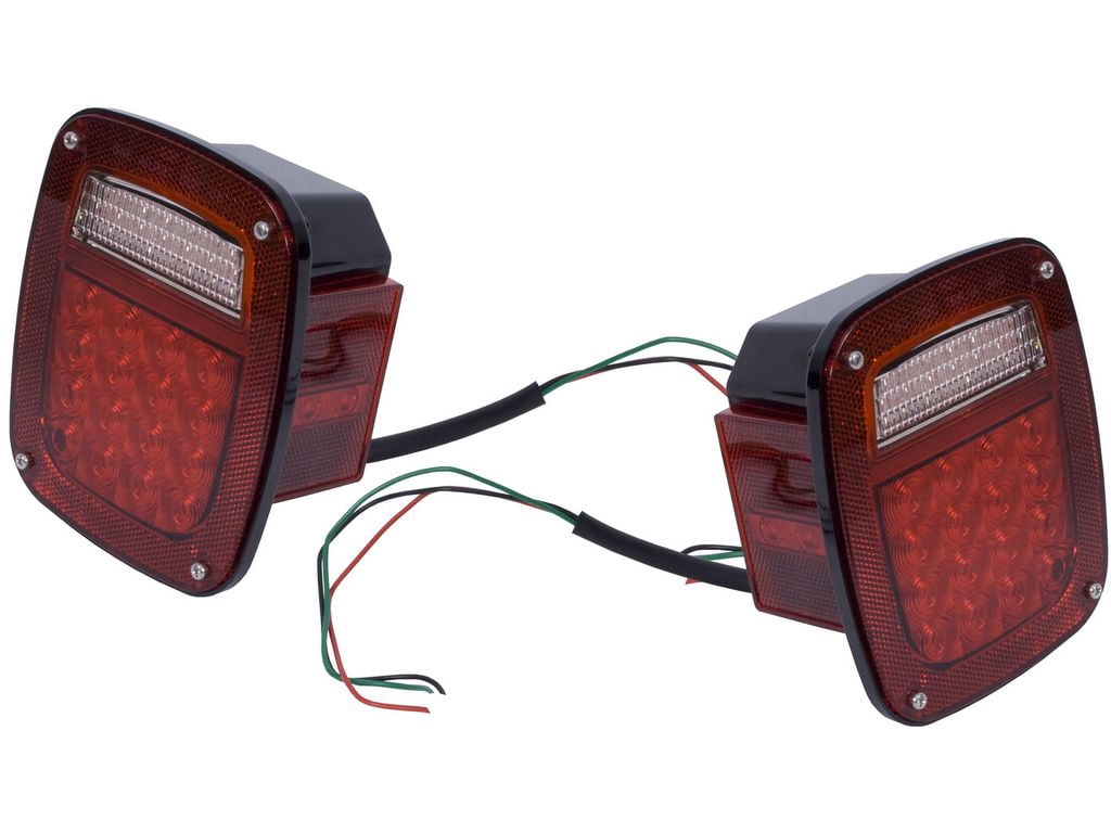 Rugged Ridge by RealTruck Tail Light Kit for Jeep CJ/Wrangler YJ | LED, Waterproof Connections | 12403.85 | Compatible with 1976-2006 Jeep CJ & Wrangler
