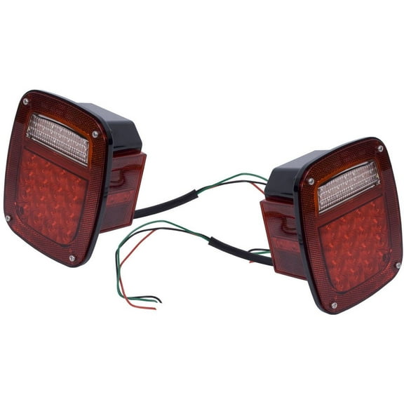 Rugged Ridge by RealTruck Tail Light Kit for Jeep CJ/Wrangler YJ | LED, Waterproof Connections | 12403.85 | Compatible with 1976-2006 Jeep CJ & Wrangler