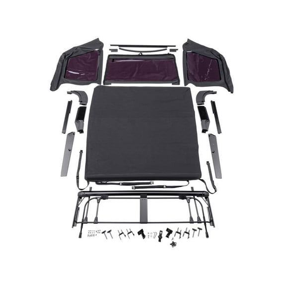 Rugged Ridge by RealTruck Voyager Soft Top for Wrangler TJ | Removable Tinted Windows, Overhead Storage Panels | 13860.23 | Compatible with 1997-2006 Jeep Wrangler TJ