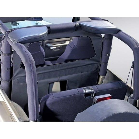 Rugged Ridge by RealTruck Windbreaker for Jeep CJ/Wrangler YJ/TJ | Gray, High Quality Soft Top Fabric | 13552.09 | Compatible with 1980-2006 Jeep CJ & Wrangler YJ/TJ