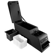 Rugged Ridge By Realtruck Center Console for Jeep CJ & Wrangler YJ | Ultimate, Locking, Black | 13102.01 | Compatible with 1976-1995 Jeep CJ & Wrangler YJ