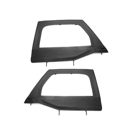 Rugged Ridge 13711.15 Door Kit, Front, Upper, Black Diamond; 07-18 Jeep Wrangler JK