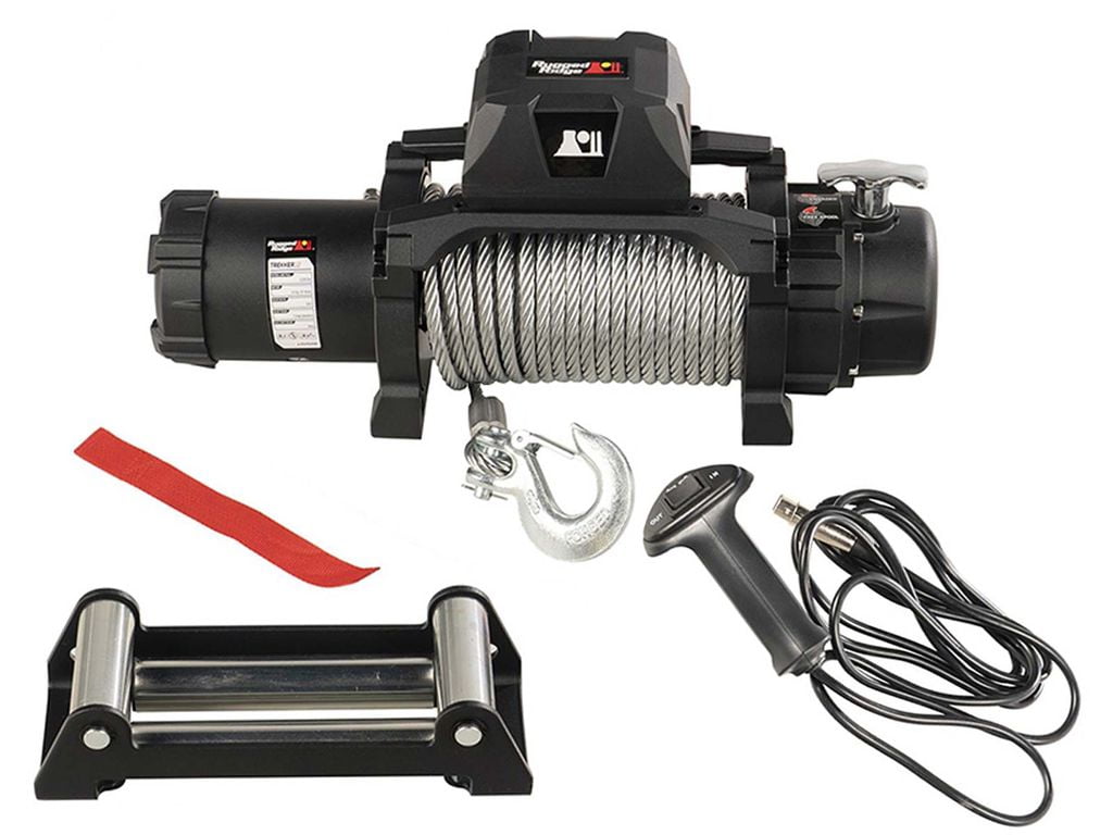 Rugged Ridge by RealTruck 12,500 LB Trekker Winch | Synthetic Rope, IP68 Waterproof, Wireless | 15100.25