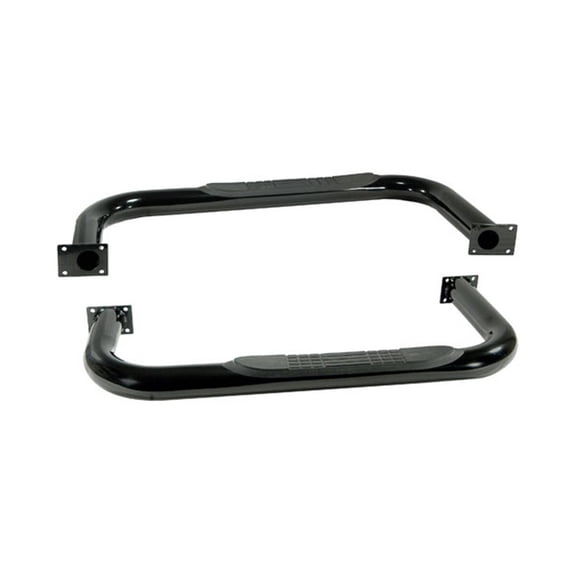 Rugged Ridge by RealTruck 3" Tube Side Steps for Wrangler YJ | Gloss Black, Round | 11590.03 | Compatible with 1987-1995 Jeep Wrangler YJ