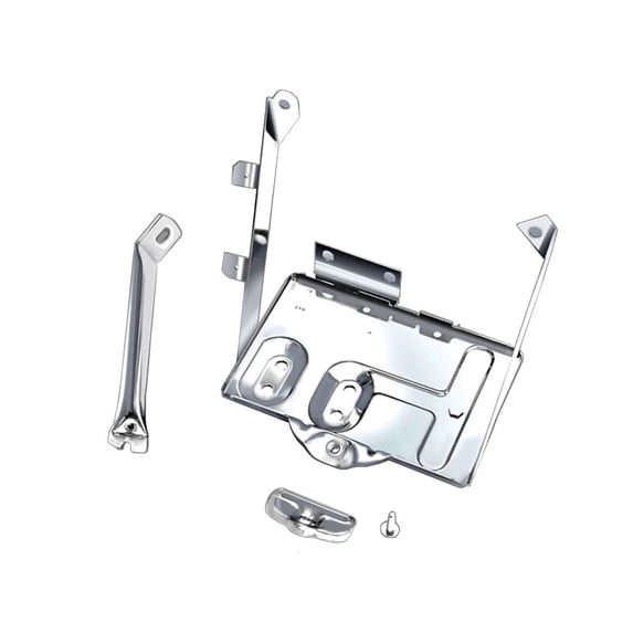 Rugged Ridge by RealTruck Battery Tray Kit for Jeep CJ | Stainless Steel | 11132.01 | Compatible with 1976-1986 Jeep CJ