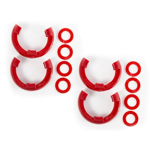 Rugged Ridge by RealTruck | D-Ring Isolator Kit, Red 2 Pair, 3/4 inch | 11235.61