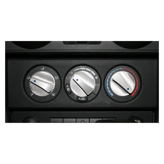 Rugged Ridge by RealTruck Dash Knob for Wrangler JK | Climate Control, Aluminum, Blue | 11420.05 | Compatible with 2007-2010 Jeep Wrangler JK