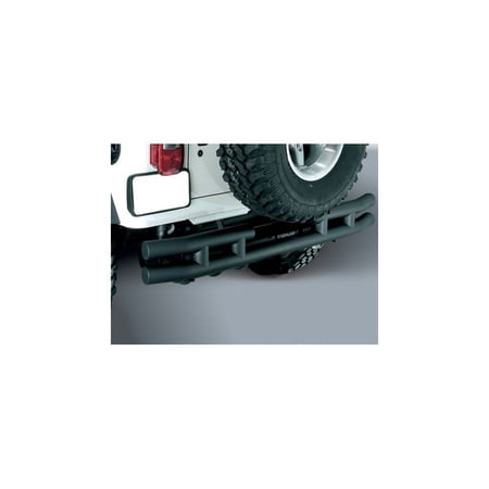 Rugged Ridge by RealTruck Dual Tube Bumper, Rear for Jeep CJ | Mid-Width, Steel, Textured Black | 11571.01 | Compatible with 1955-1986 Jeep CJ