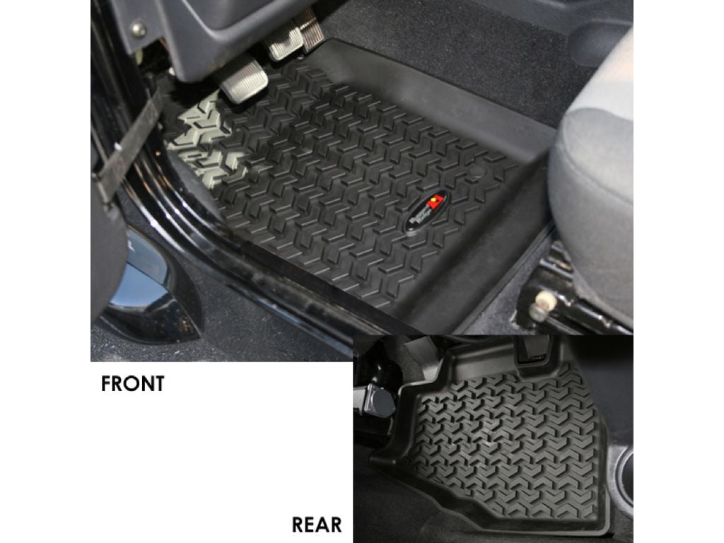 Rugged Ridge by RealTruck Floor Liners for Wrangler TJ/LJ | Front/Rear | 12987.10 | Compatible with 1997-2006 Jeep Wrangler TJ/LJ