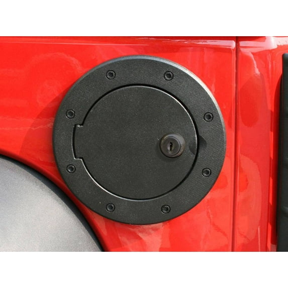 Rugged Ridge by RealTruck Gas Cap Door for Wrangler JK/JKU | Non-Locking, Chrome | 11425.03 | Compatible with 2007-2018 Jeep Wrangler JK