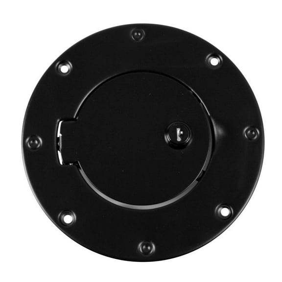 Rugged Ridge by RealTruck Gas Cap Door for Wrangler TJ | Locking, Black | 11229.04 | Compatible with 1997-2006 Jeep Wrangler TJ