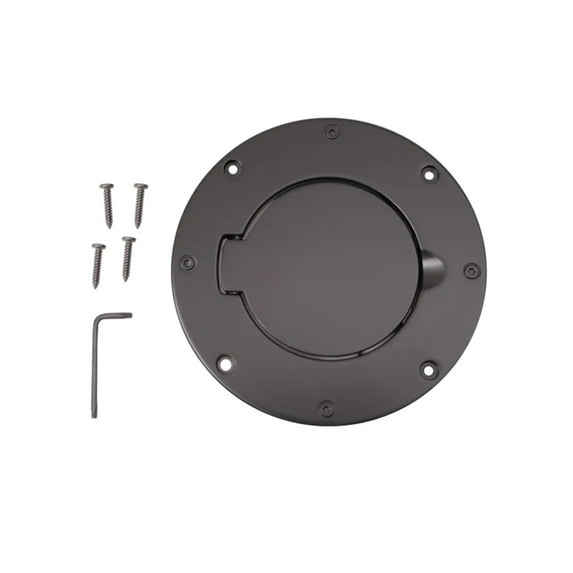 Rugged Ridge by RealTruck Gas Cap Door for Wrangler TJ | Non-Locking, Black | 11425.02 | Compatible with 1997-2006 Jeep Wrangler TJ