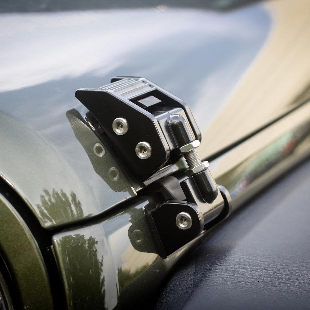 Rugged Ridge Hood Catches Textured Black - 2007-18 Jeep Wrangler Rugged Ridge Hood Catches Textured Black - 2007-18 Jeep Wrangler