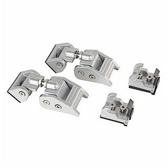 Rugged Ridge by RealTruck Hood Catch Kit for Wrangler JK/JKU | Silver Aluminum | 11116.07 | Compatible with 2007-2018 Jeep Wrangler JK