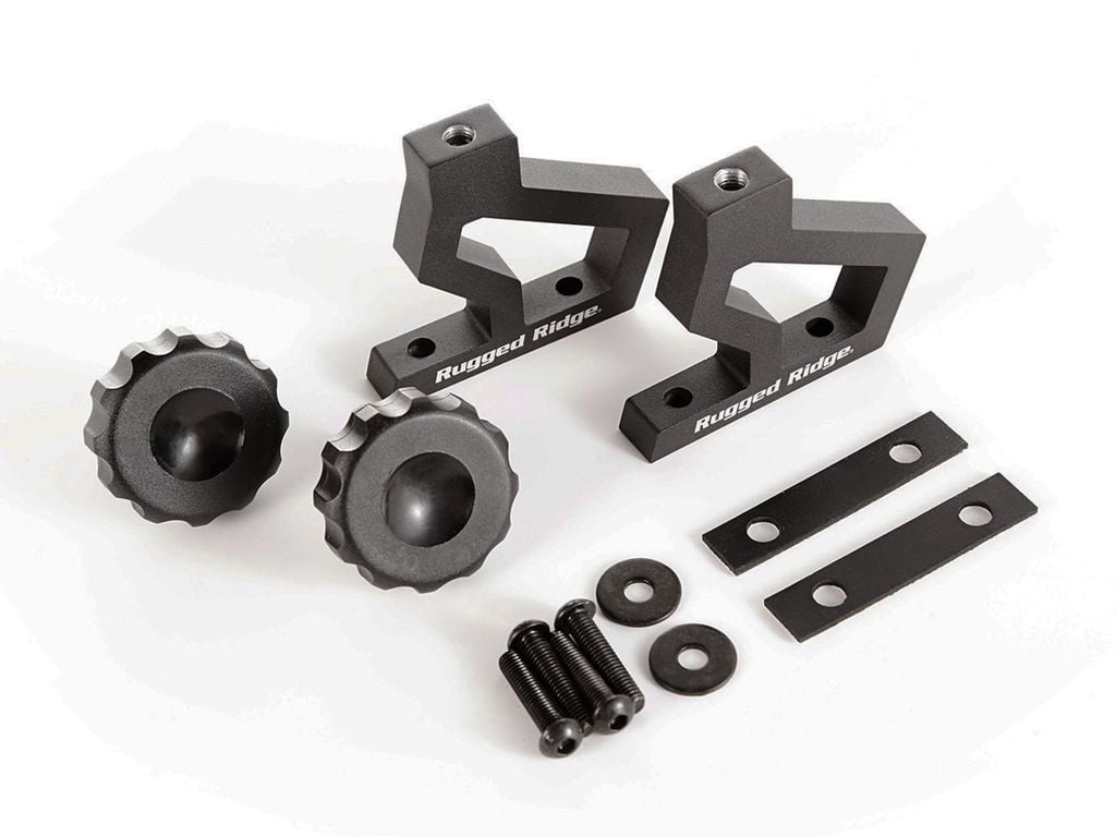 Rugged Ridge by RealTruck Jack Mounting Bracket for Wrangler TJ/LJ | Aluminum, Black | 11586.05 | Compatible with 1997-2006 Jeep Wrangler TJ/LJ