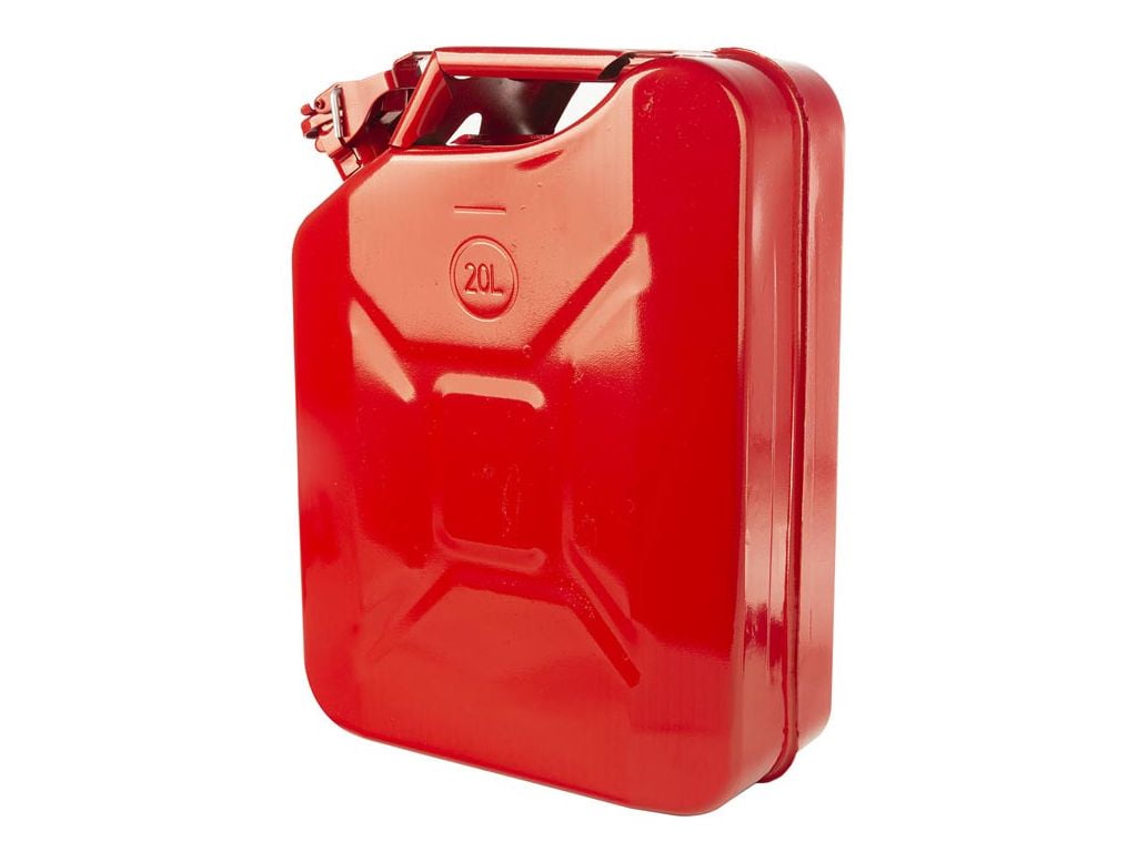 Rugged Ridge by RealTruck Jerry Can | Red, Metal, Holds up to 5.28 Gallons (20 Liters) | 17722.31