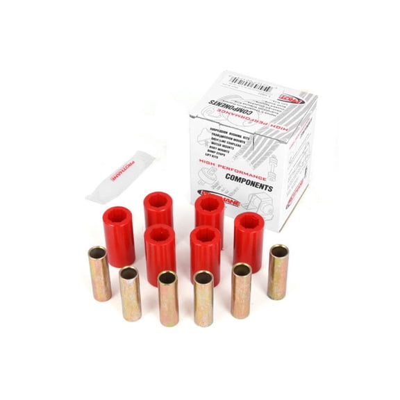 Rugged Ridge by RealTruck Leaf Spring Bushing Kit for Jeep CJ | Red | 18364.01 | Compatible with 1955-1975 Jeep CJ