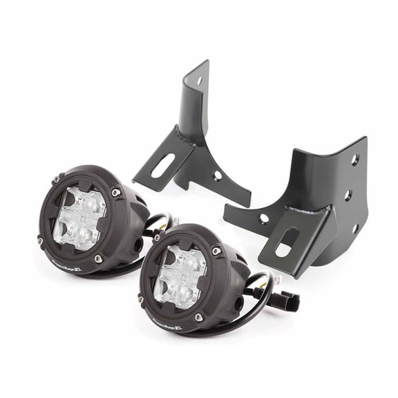 Rugged Ridge by RealTruck Light Kit for Wrangler TJ | Windshield Mounted, Dual Beam, Round | 11027.19 | Compatible with 1997-2006 Jeep Wrangler TJ