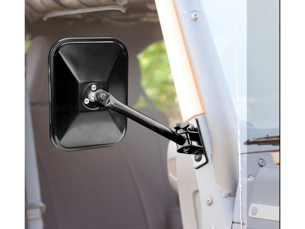 Rugged Ridge Quick Release Mirror Textured Black Rectangular - Jeep Wrangler JK / JKU / LJ / TJ 1997-2018 Rugged Ridge Quick Release Mirror Textured Black Rectangular - Jeep Wrangler JK / JKU / LJ / TJ 1997-2018