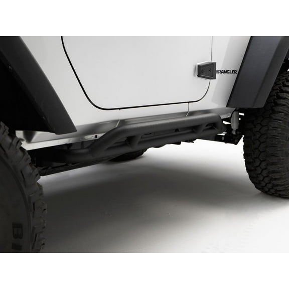 Rugged Ridge by RealTruck RRC Rocker Guard Kit for Wrangler JK 2-Door | Textured Black | 11504.23 | Compatible with 2007-2018 Jeep Wrangler JK 2-Door