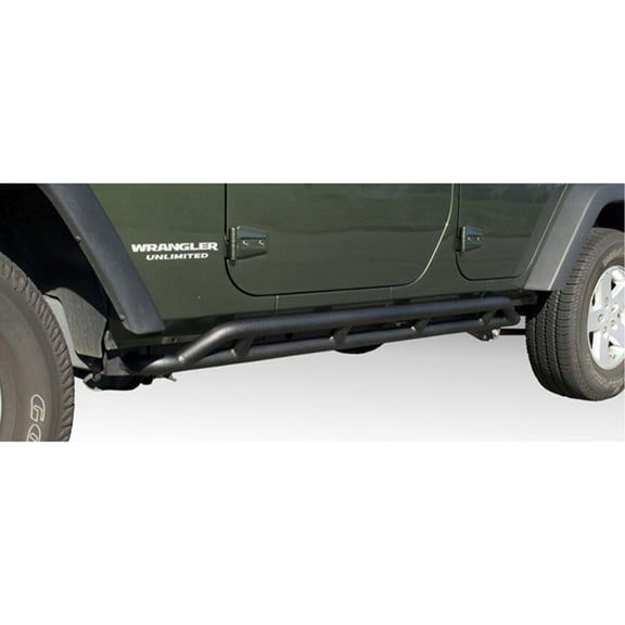 Rugged Ridge by RealTruck RRC Rocker Guard Kit for Wrangler JKU 4-Door | Black | 11504.22 | Compatible with 2007-2018 Jeep Wrangler JKU 4-Door