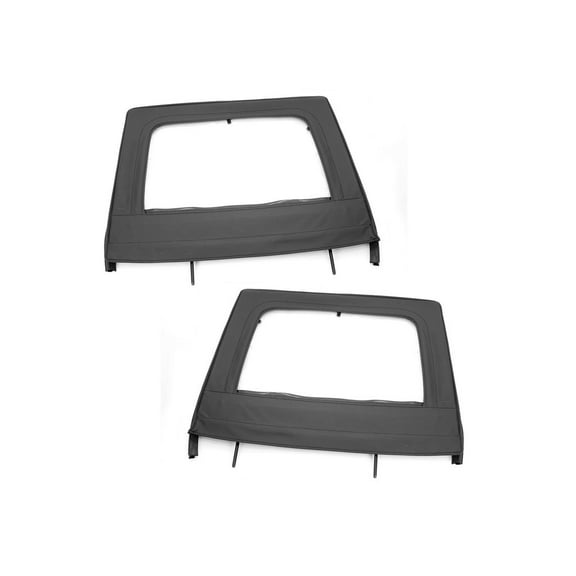 Rugged Ridge by RealTruck Rear Upper Door Kit for Wrangler JKU 4-Door | Black | 13712.15 | Compatible with 2007-2018 Jeep Wrangler JKU 4-Door