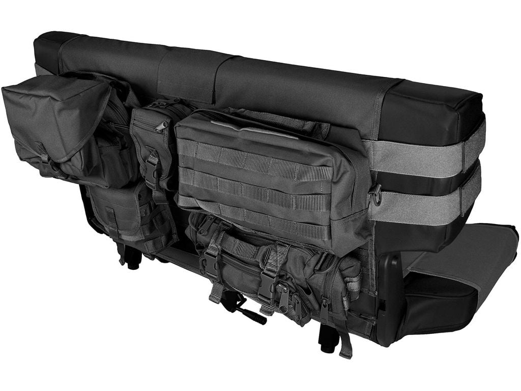 OMIX-ADA Rugged Ridge by RealTruck Seat Cover for Jeep CJ/Wrangler YJ | Rear, Cargo, Black | 13246.01 | Compatible with 1976-2006 Jeep CJ & Wrangler