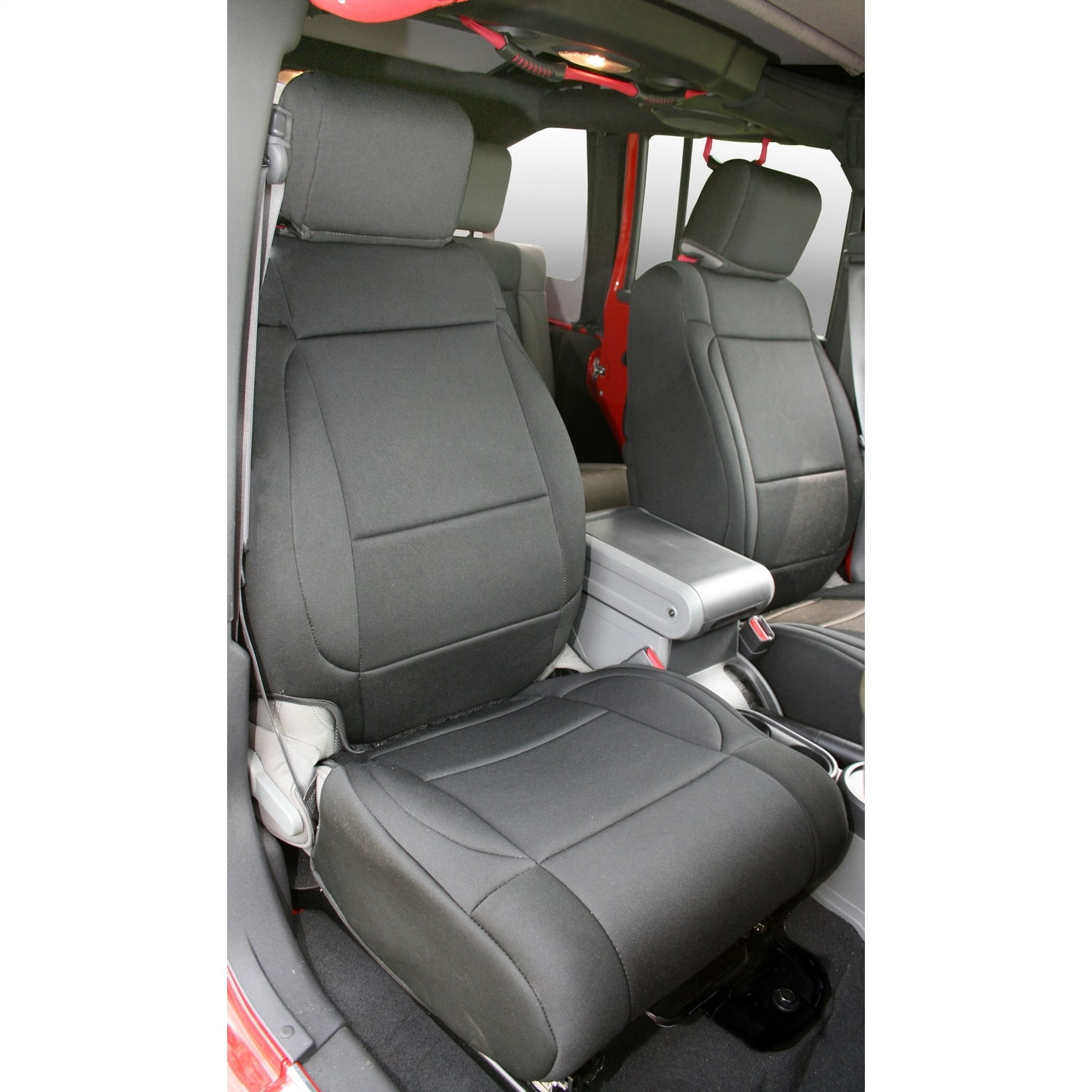 Rugged Ridge by RealTruck Seat Covers for Wrangler JK | Front, Neoprene, Black | 13214.01 | Compatible with 2007-2010 Jeep Wrangler JK