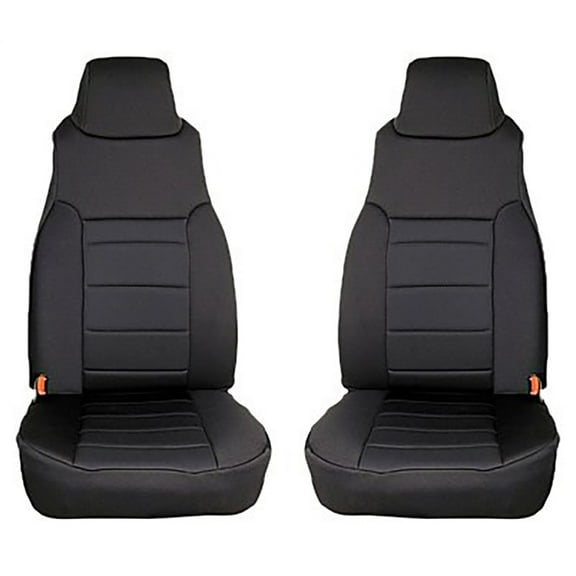 Rugged Ridge by RealTruck Seat Covers for Wrangler JKU 4-Door | Front, Neoprene, Black | 13210.01 | Compatible with 1997-2002 Jeep Wrangler TJ