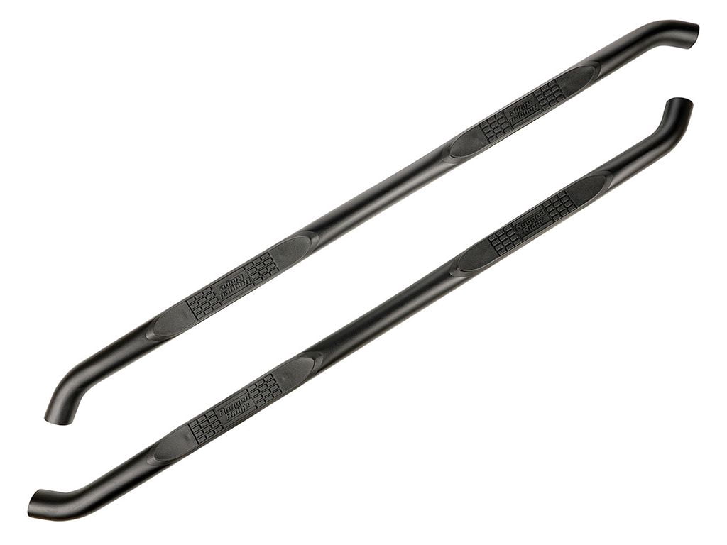 Rugged Ridge 11591.03 Textured Black 3" Round Side Tube Steps - Pair For Jeep Wrangler YJ (87-95)