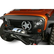 Rugged Ridge by RealTruck Spartan Grille for Wrangler JK/JKU | Military Star, Black, Steel | 12034.21 | Compatible with 2007-2018 Jeep Wrangler JK