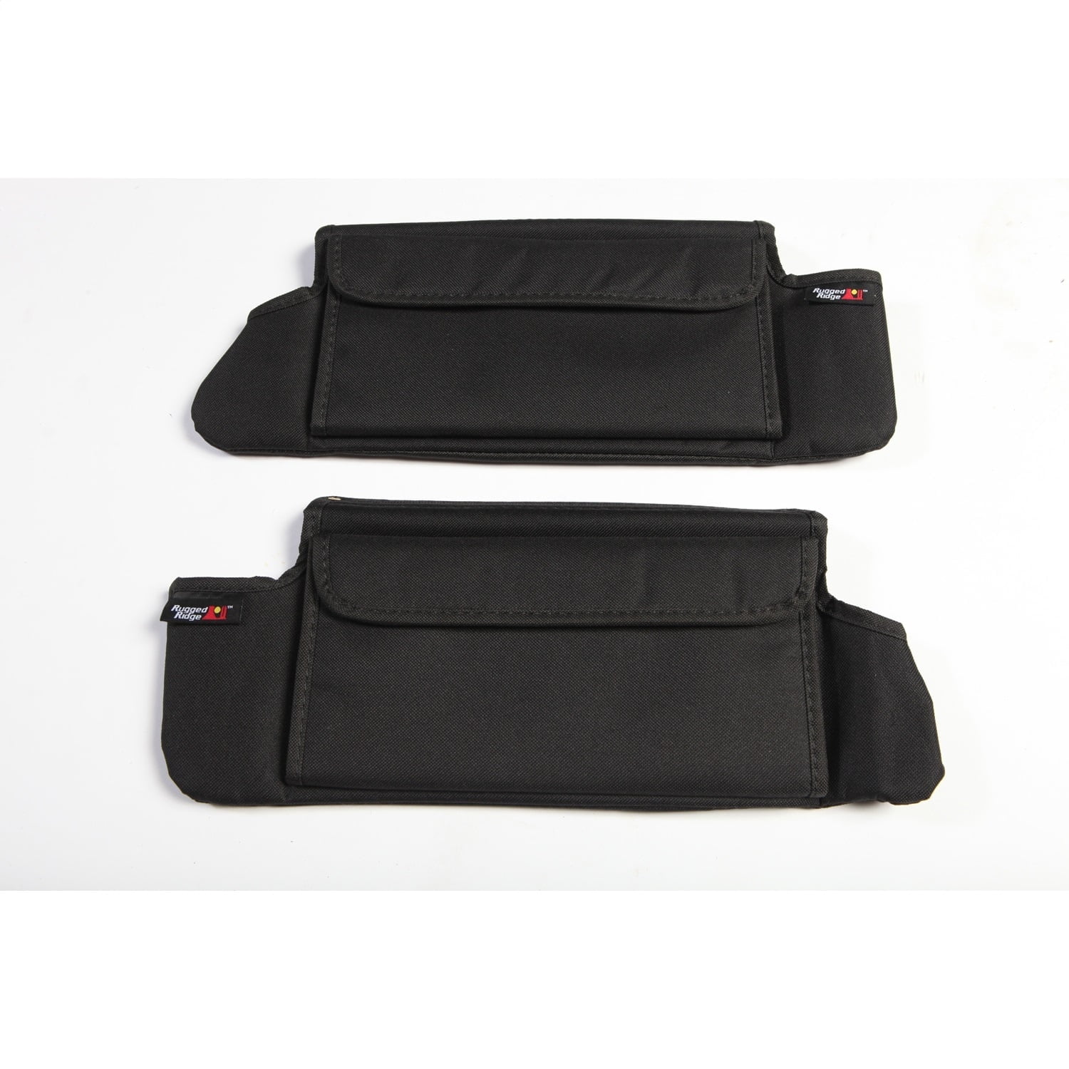 Rugged Ridge by RealTruck Sun Visor Organizer for Wrangler JK | Vinyl, Black | 13305.08 | Compatible with 2010-2018 Jeep Wrangler JK