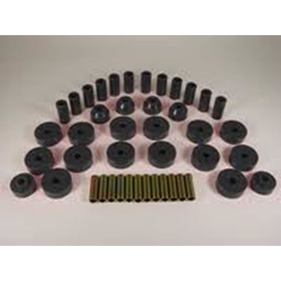 Rugged Ridge by RealTruck Suspension Bushing Kit for Jeep CJ | Polyurethane, Black | 1-2001BL | Compatible with 1955-1975 Jeep CJ