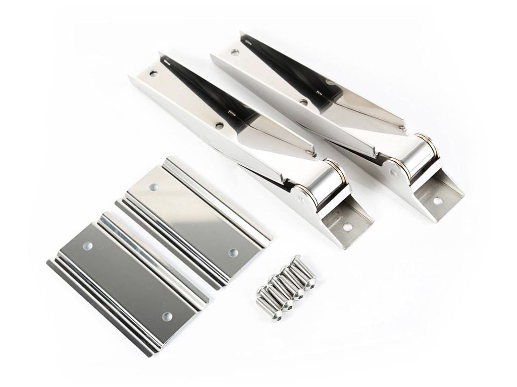 Rugged Ridge by RealTruck Tailgate Hinge Kit for Wrangler TJ | Stainless Steel | 11114.03 | Compatible with 1997-2006 Jeep Wrangler TJ