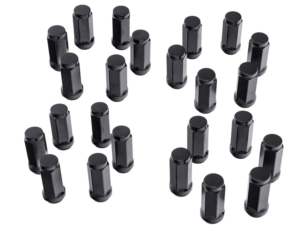 Rugged Ridge by RealTruck Wheel Lug Nut | Set of 24, Black, M14-1.5 | 16715.32