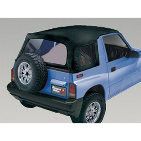 Rugged Ridge by RealTruck XHD Soft Top for Suzuki Sidekick | Black Denim, Clear Windows | 53723.15 | Compatible with 1995-1998 Suzuki Sidekick
