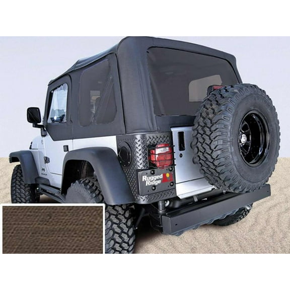 Rugged Ridge by RealTruck XHD Soft Top for Wrangler TJ | Khaki, Tinted Windows | 13730.36 | Compatible with 1997-2006 Jeep Wrangler TJ