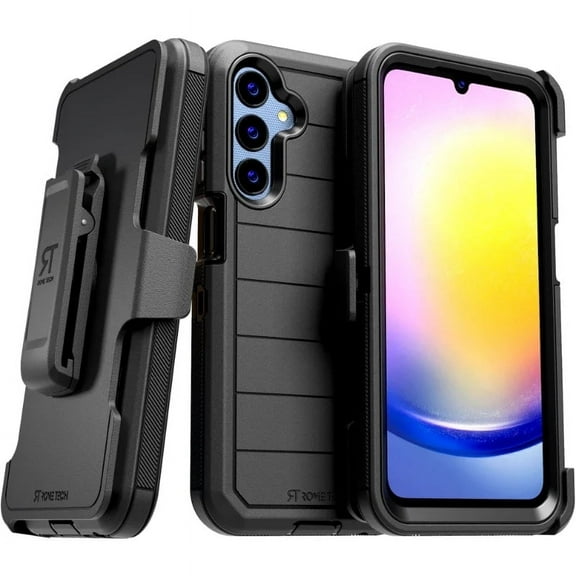 Rugged Samsung Galaxy A25 5G Case with Holster, Kickstand & Screen Protection
