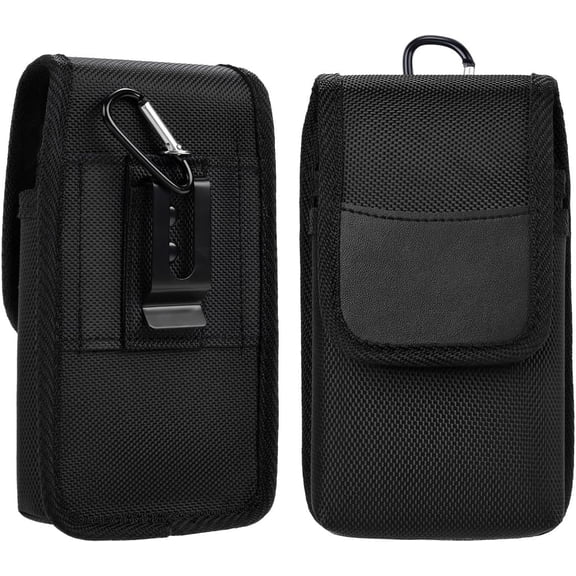 Rugged Scanner Holster,Carrying Case Pouch for Zebra TC21 TC26 TC51 TC52 TC53 Most Handheld Barcode Scanner & Mobile Phone Under 7.3 Inch,with Belt Loops & Metal Clip