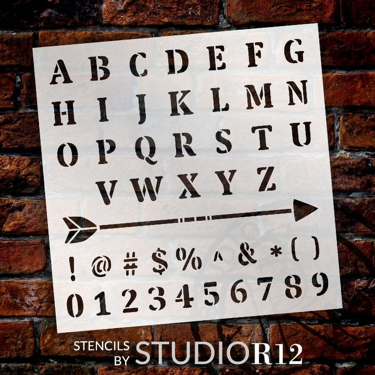 Alphabet Stencil Kit 12