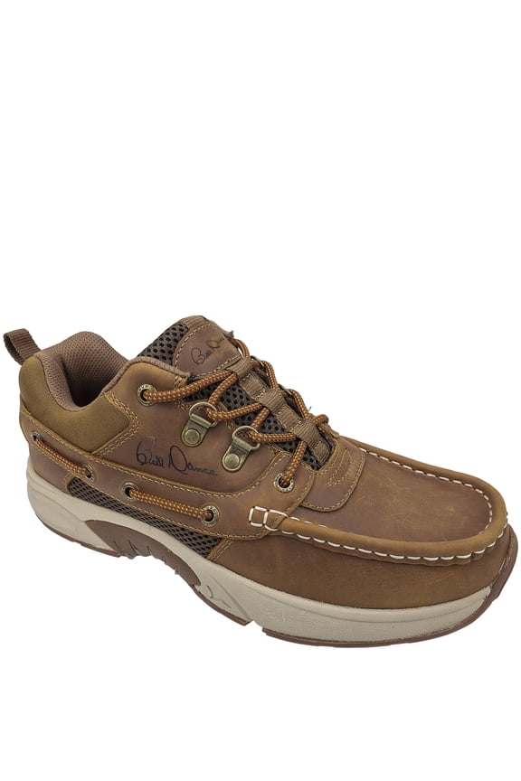 Bill Dance Pro Boat Shoe, Premium Leather and Comfort, Fishing and Outdoor Shoe, Brown, Men's Size 8.5