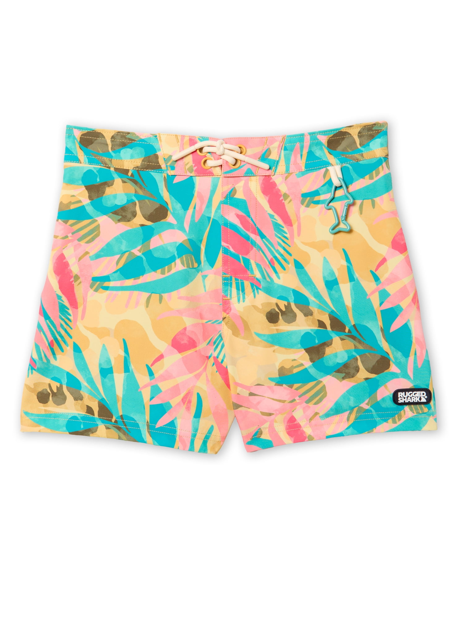 Rugged Shark Boys 5" Inseam Swim Trunks, Sizes 4-18