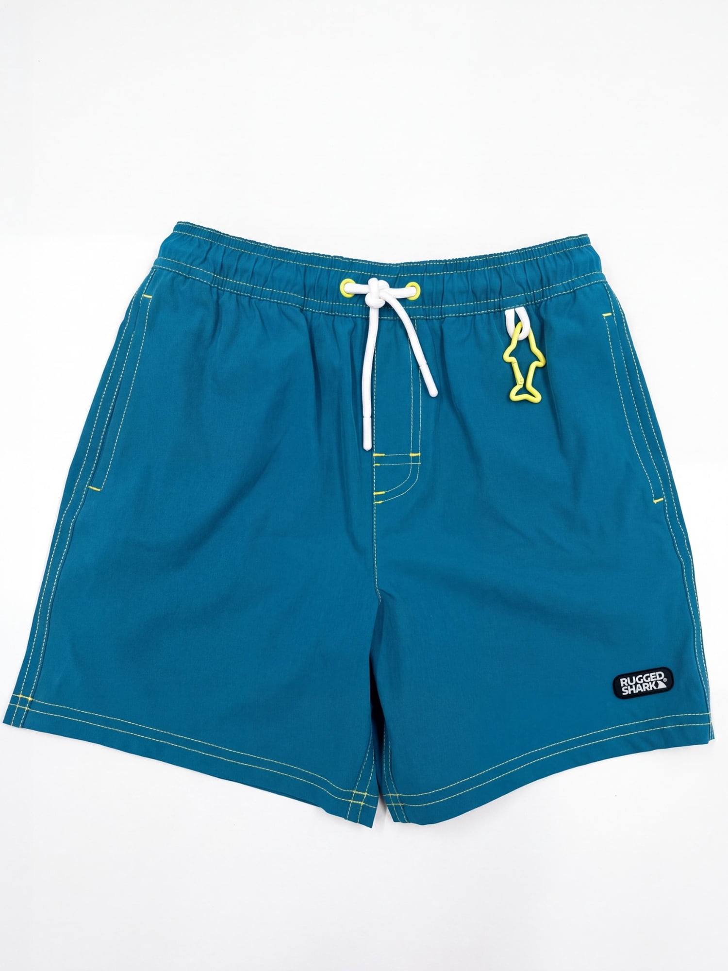 Rugged Shark Boys 6" Inseam Swim Trunks, Sizes 4-16