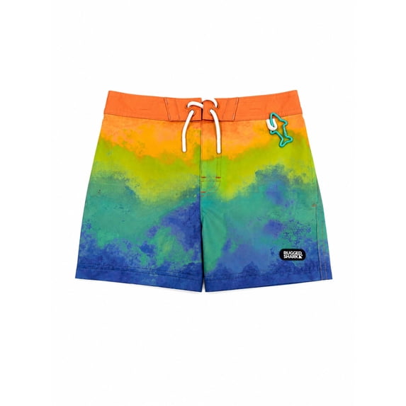 Rugged Shark Boys 6" Inseam Swim Trunks, Sizes 4-16