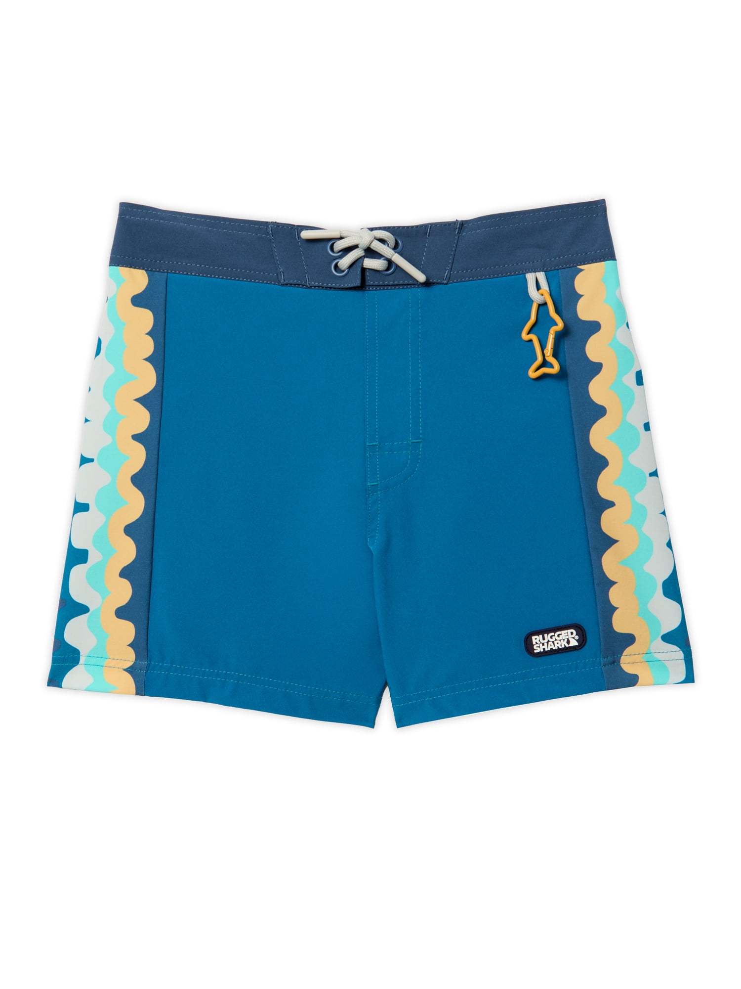 Rugged Shark Boys 6" Inseam Swim Trunks, Sizes 4-16