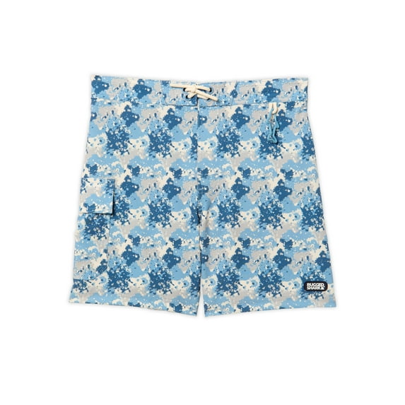 Rugged Shark Boys 6" Inseam Swim Trunks, Sizes 4-16