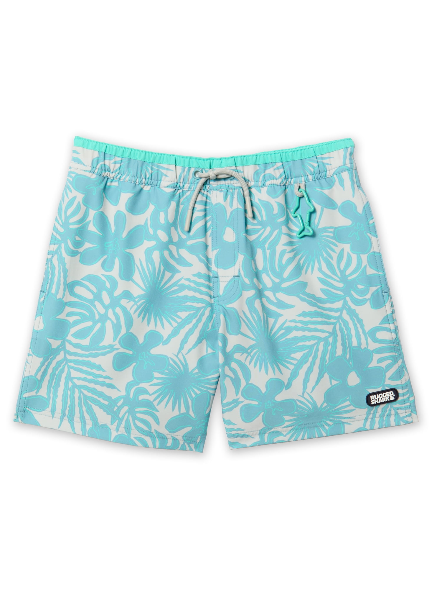 Rugged Shark Boys 6" Inseam Swim Trunks, Sizes 4-18
